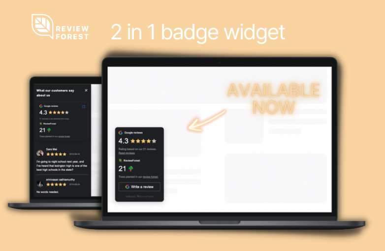 Combined 2 in 1 badge widgets now available 
