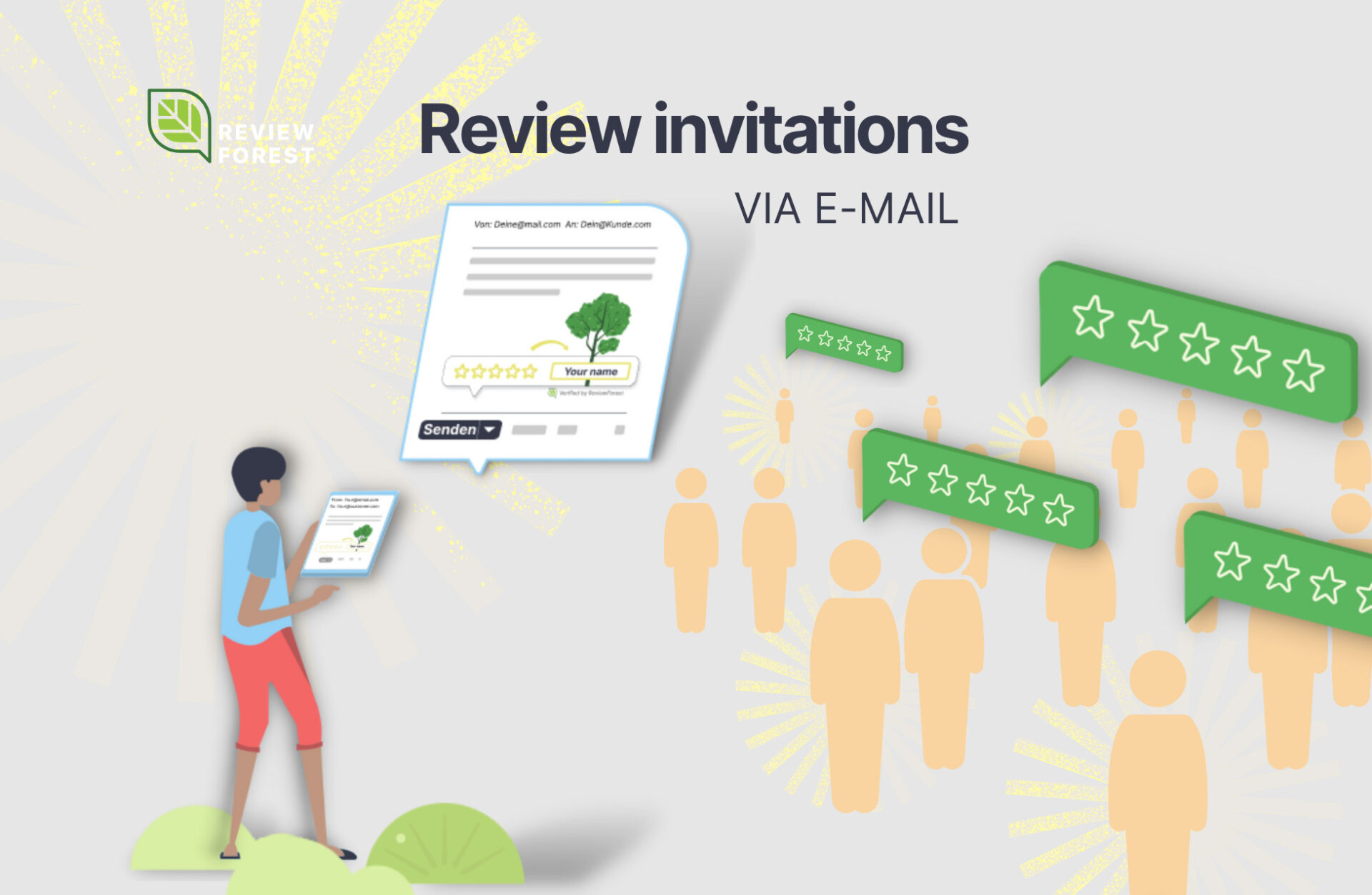 Create review requests by email