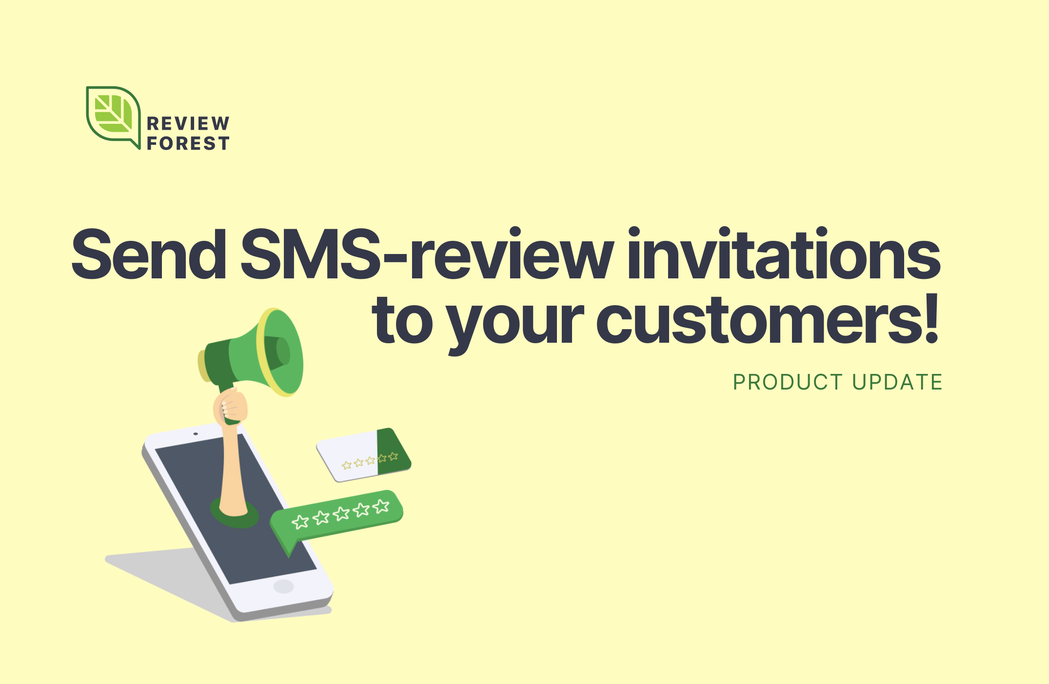 Send SMS review invitations to your customers!